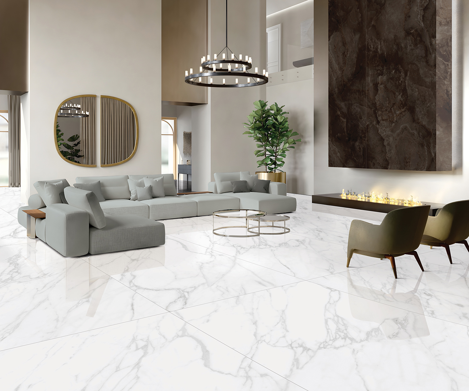 Silver Fantasy Marble - Polished